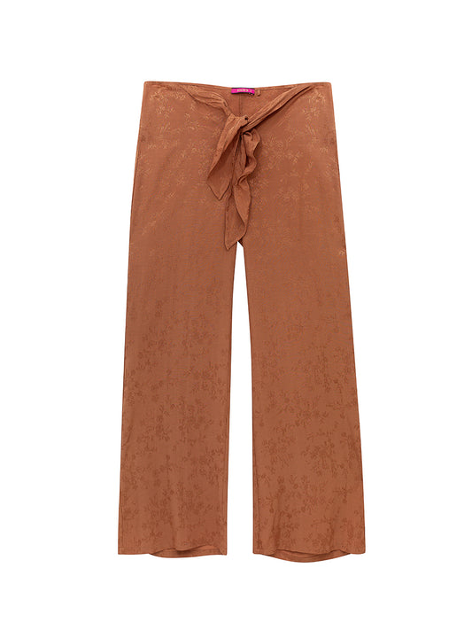 Tie Front Flare Leg Pants