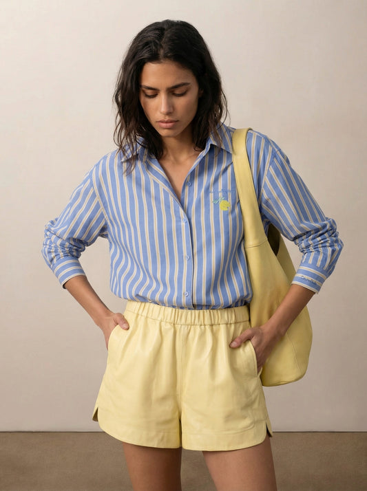 מכנס קצר עור