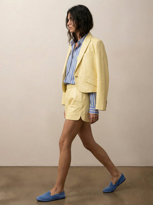 מכנס קצר עור