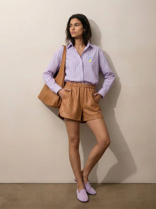 מכנס קצר עור