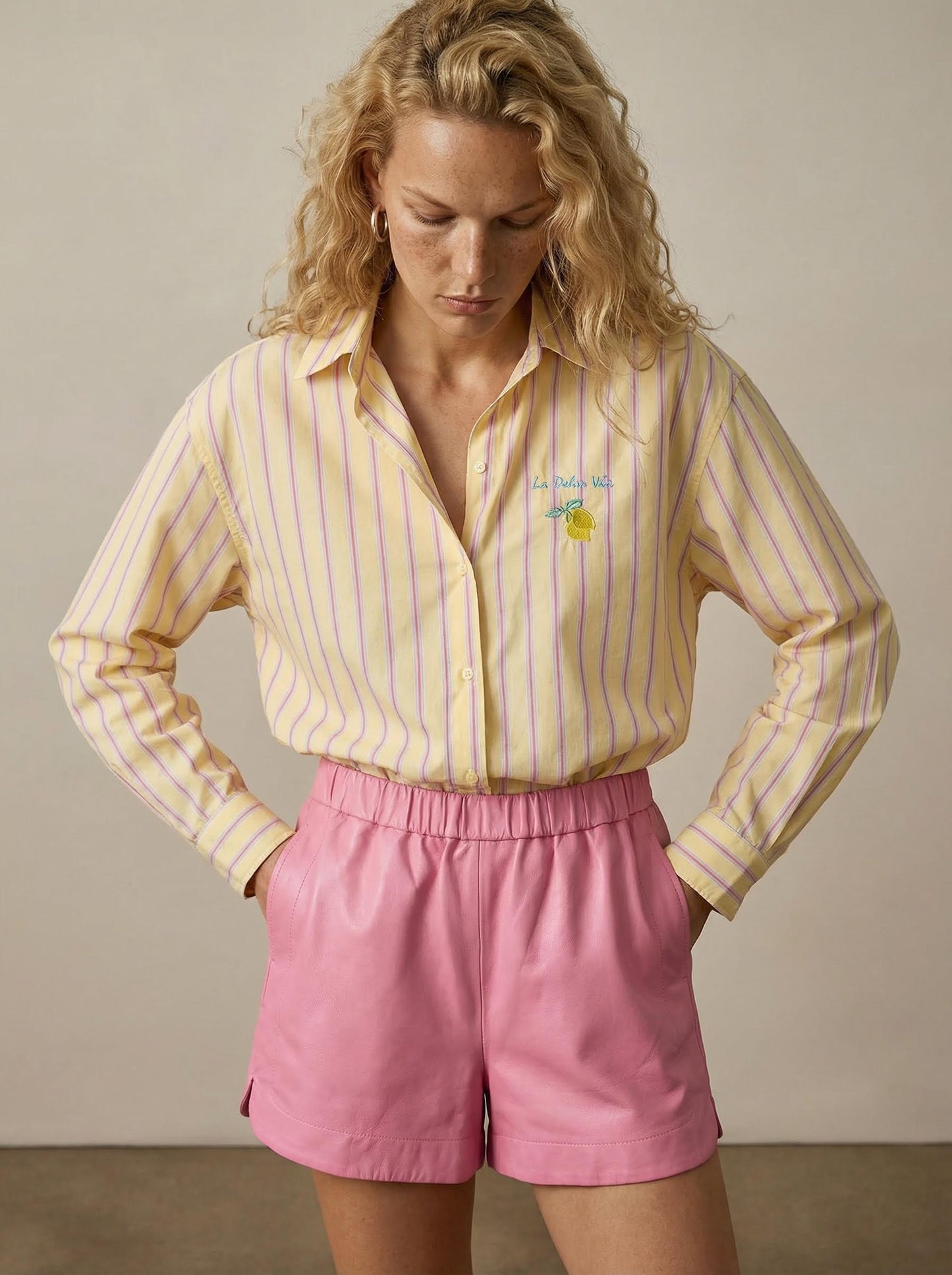 מכנס קצר עור