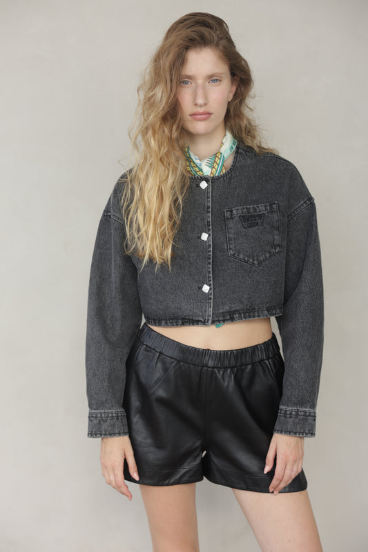 Short Leather Pants