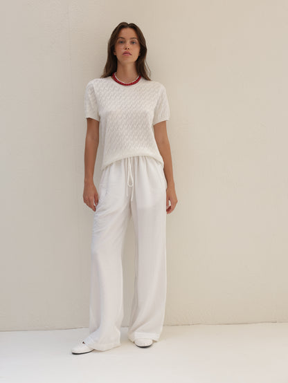 Viscose Pants Wide Leg\