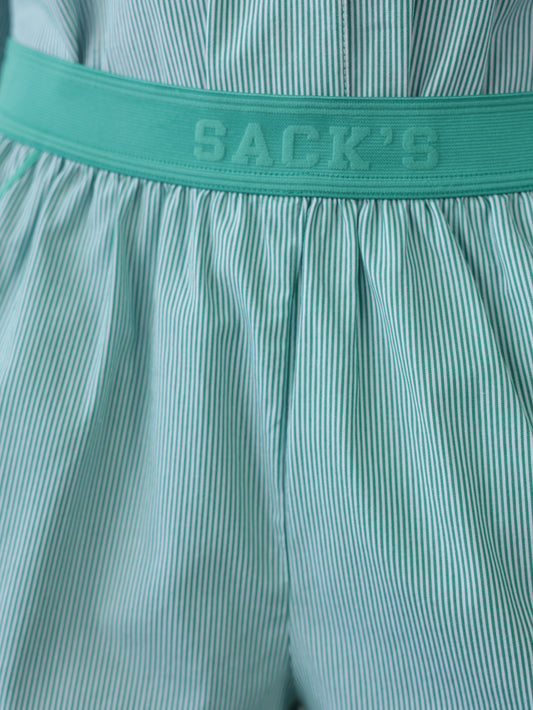 Embroidered Striped Shorts