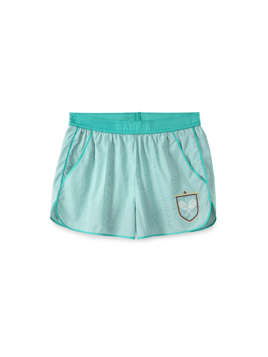 Embroidered Striped Shorts