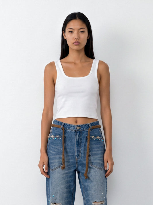 Ribbed tank top