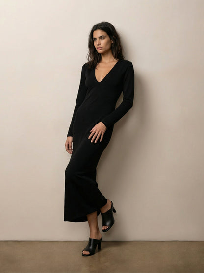 שמלה ארוכה מודפסת