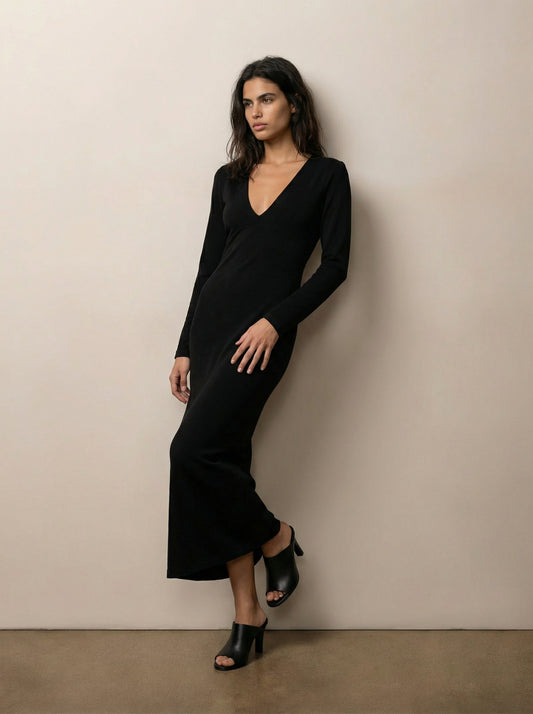 שמלה ארוכה מודפסת