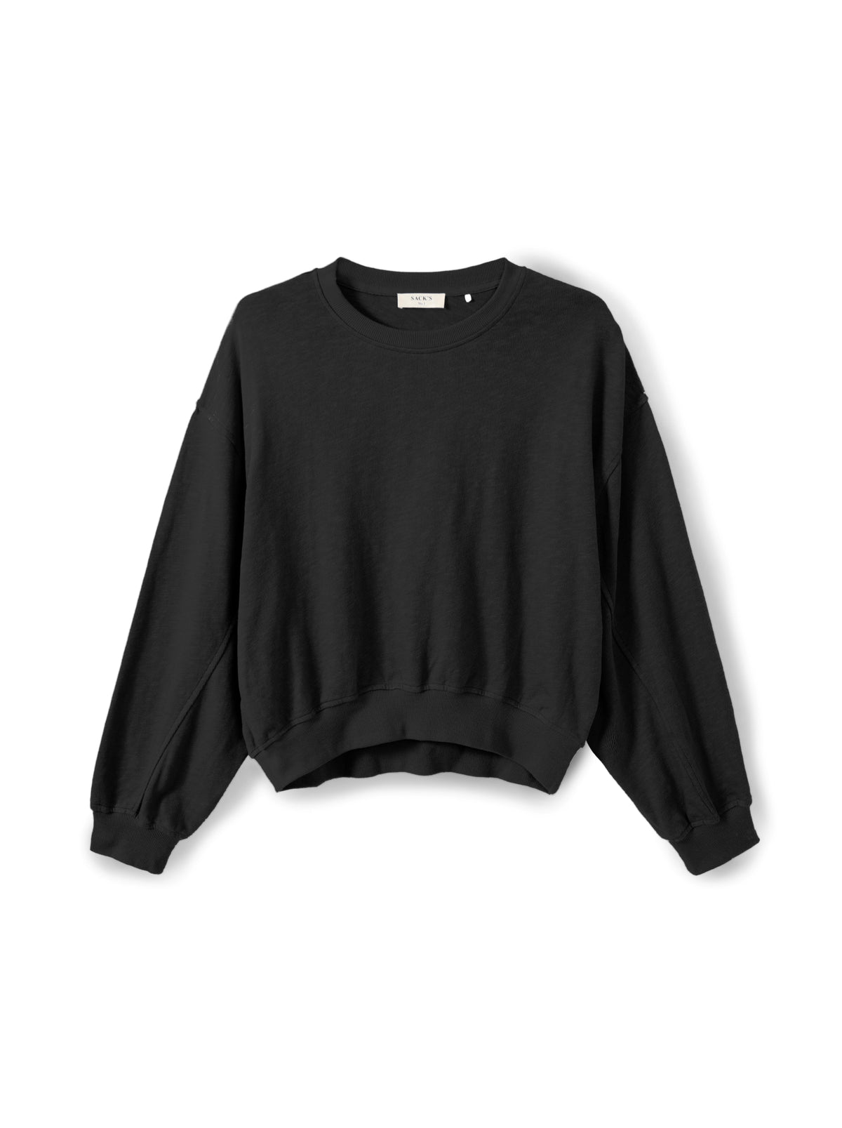 Slub-knit crew-neck sweatshirt