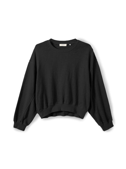 Slub-knit crew-neck sweatshirt