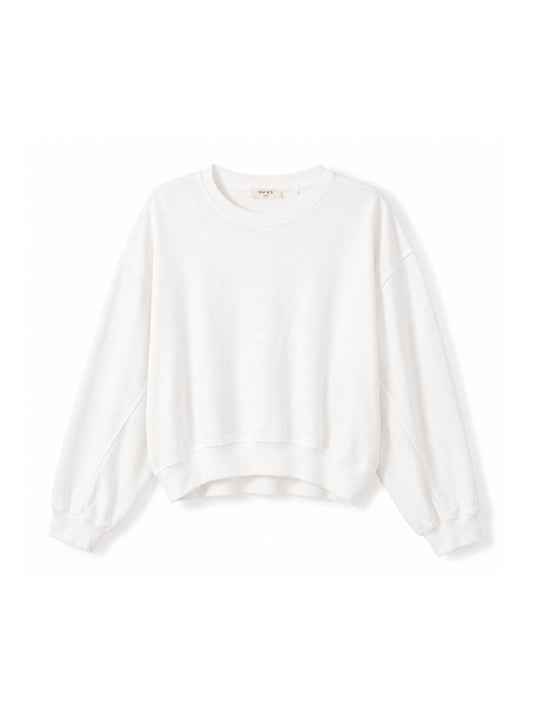 Slub-knit crew-neck sweatshirt