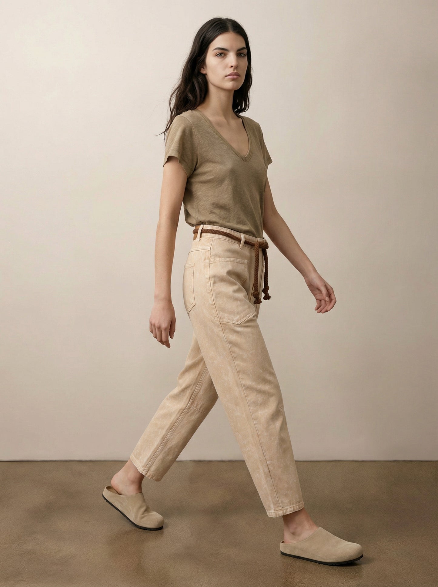 Pants with String Belt