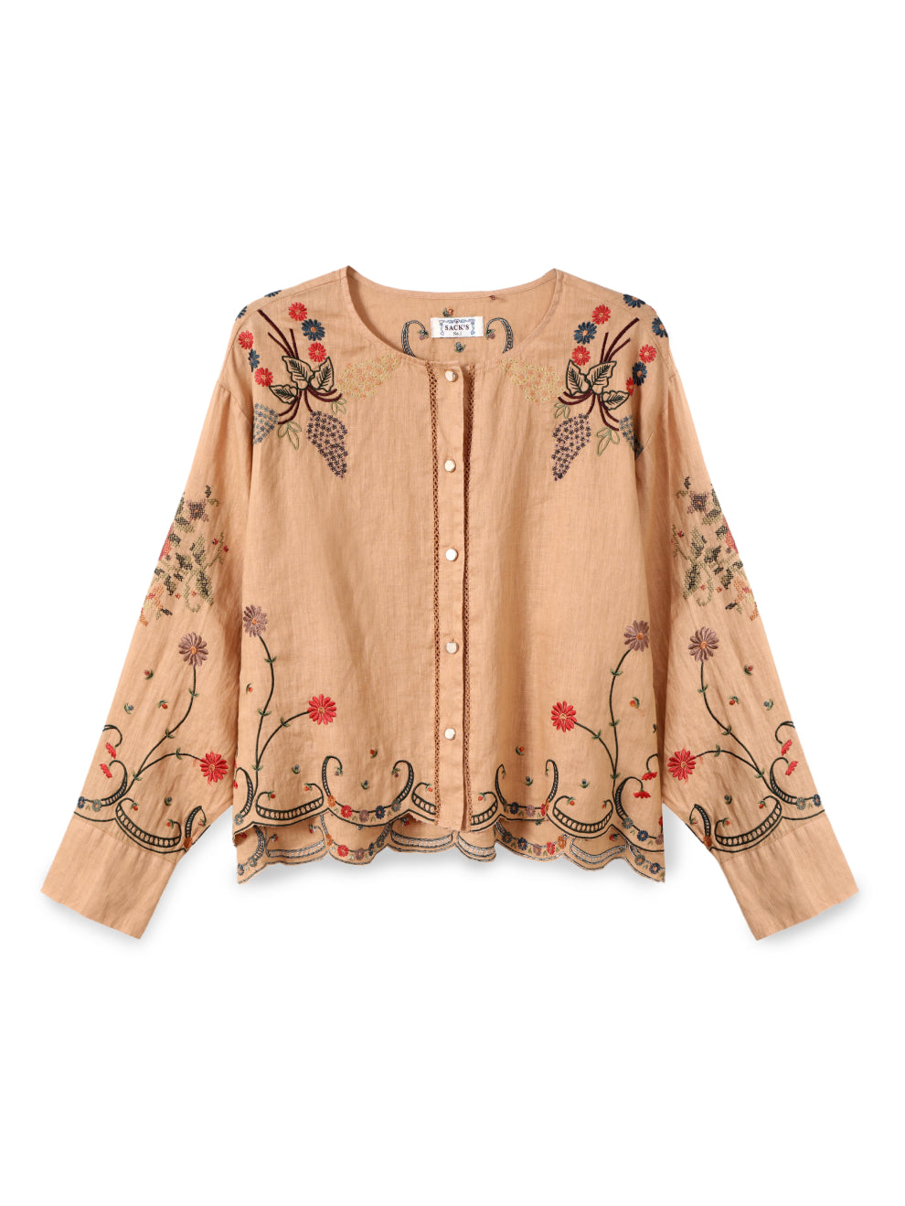 Embroidered linen shirt