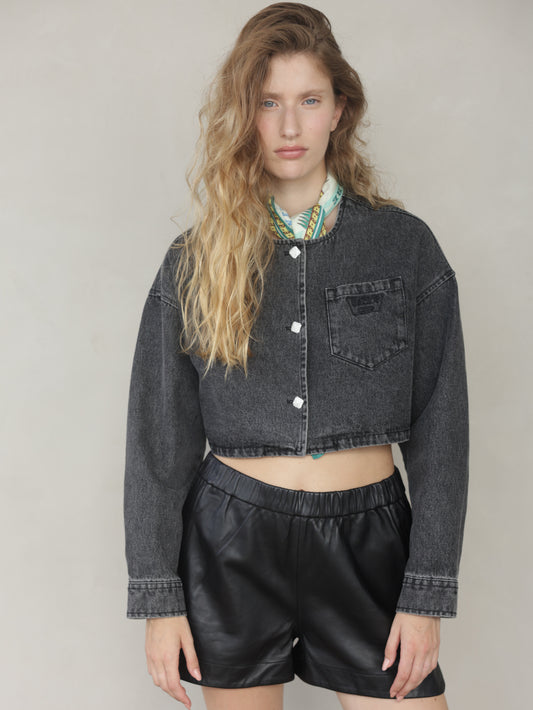 Short Leather Pants