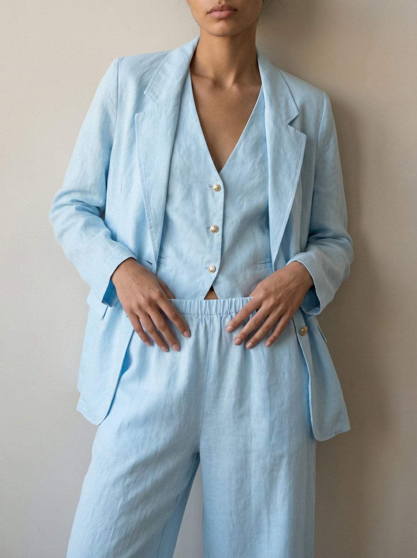 ג'קט פשתן מחויט