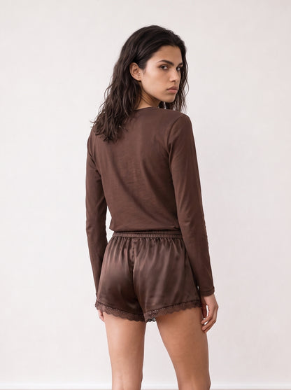 Long sleeve V-neck top