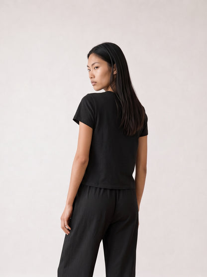 Nikki Jersey Short-Sleeve Top