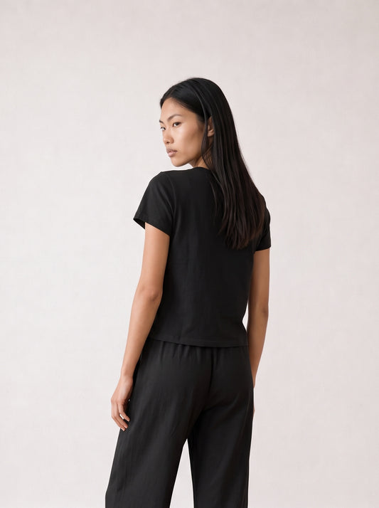 Nikki Jersey Short-Sleeve Top