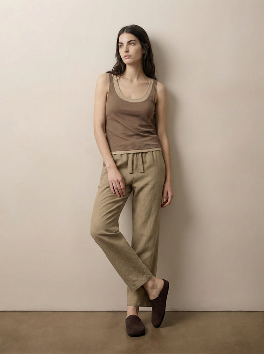 מכנסיים טנסל רגל רחבה