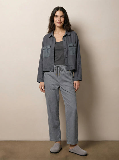 Drawstring waist utility pants