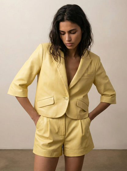 ג'קט עור קרופ