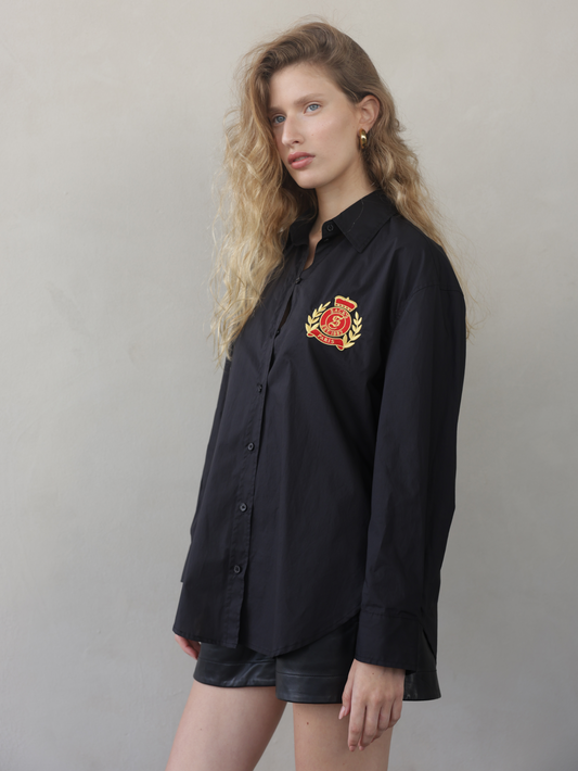 Embroidered Button-Down Men's Shirt