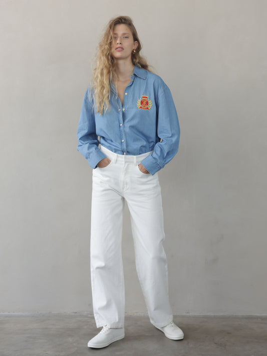 Embroidered Button-Down Men's Shirt