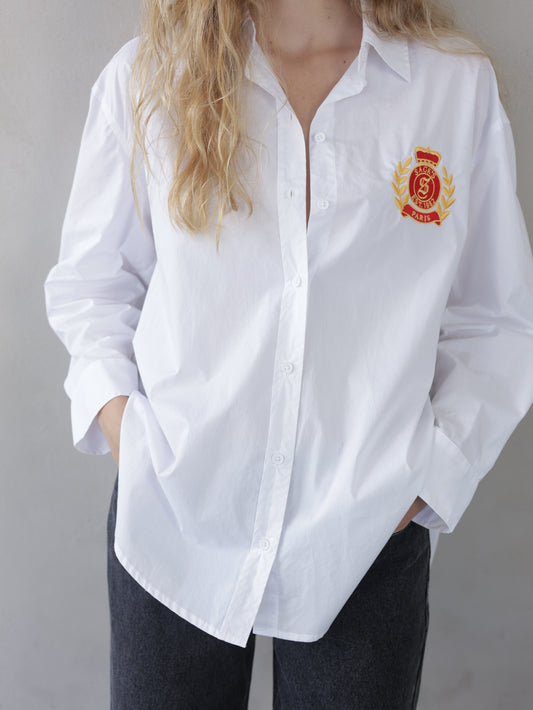 Embroidered Button-Down Men's Shirt