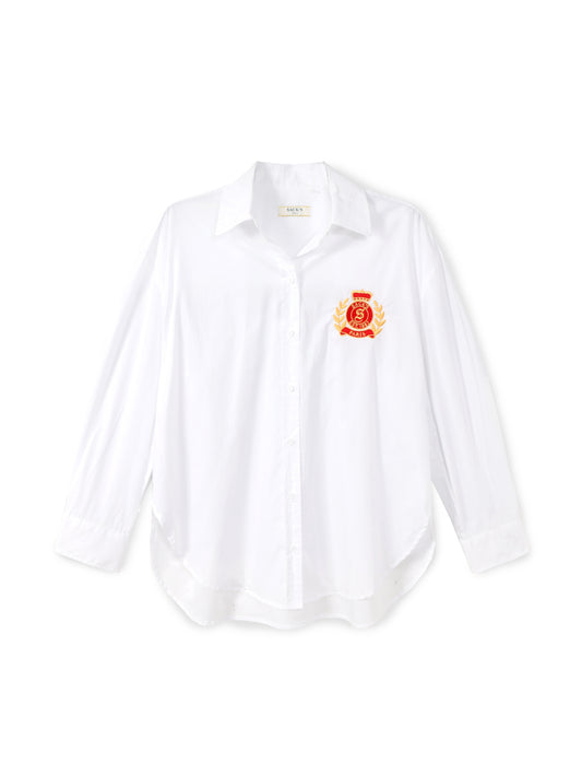Embroidered Button-Down Men's Shirt