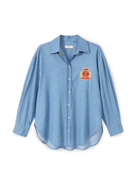 Embroidered Button-Down Men's Shirt