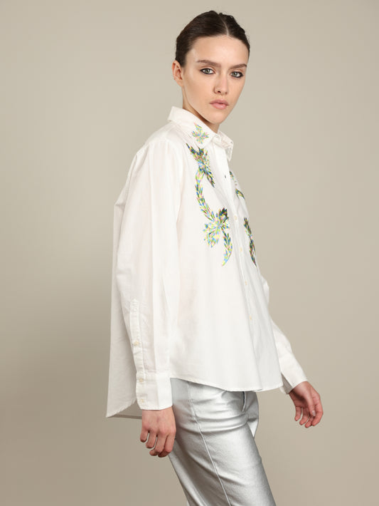 Embroidered Button Shirt
