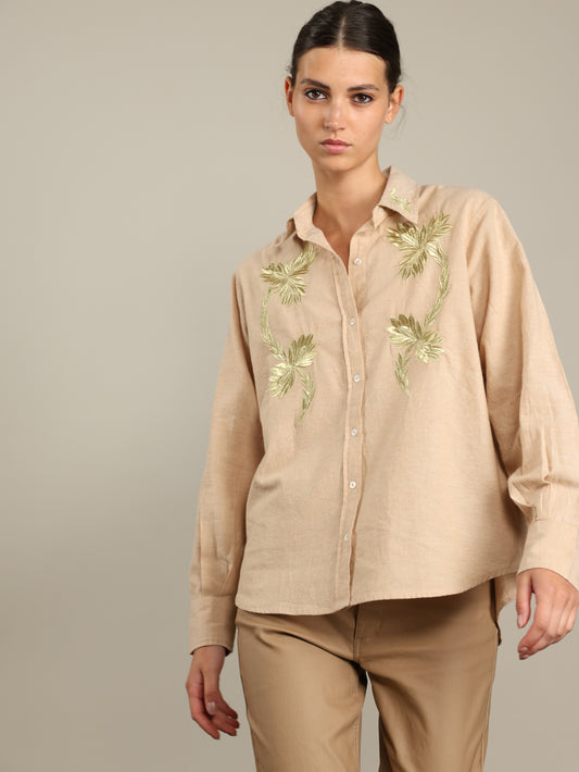 Embroidered Button Shirt