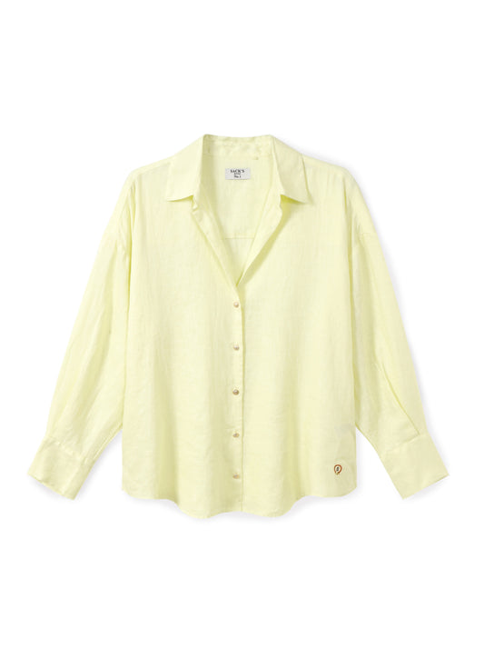 חולצת פשתן מכופתרת קלאסית