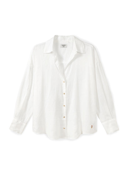 Classic button-down linen shirt