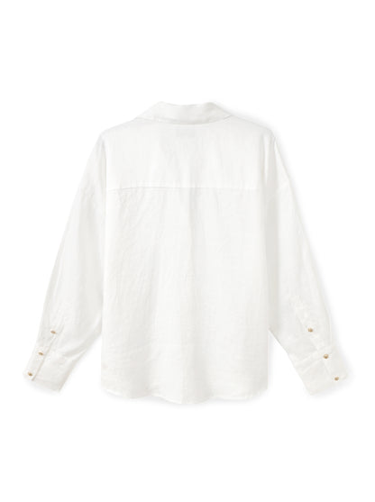 Classic button-down linen shirt