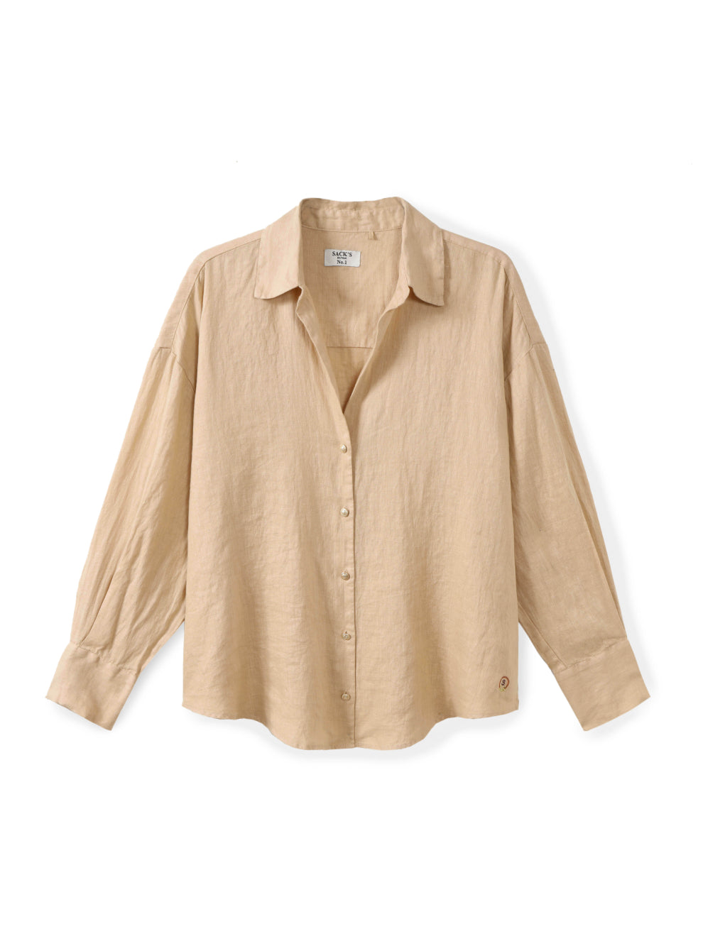 חולצת פשתן מכופתרת קלאסית