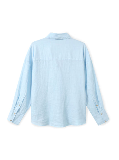 Classic button-down linen shirt