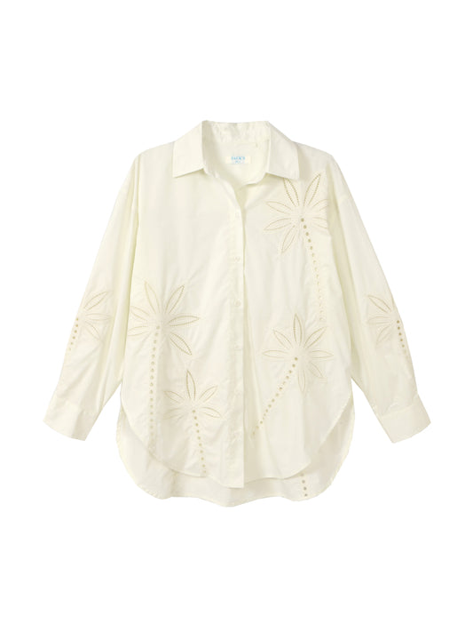 Embroidered Button-up Shirt