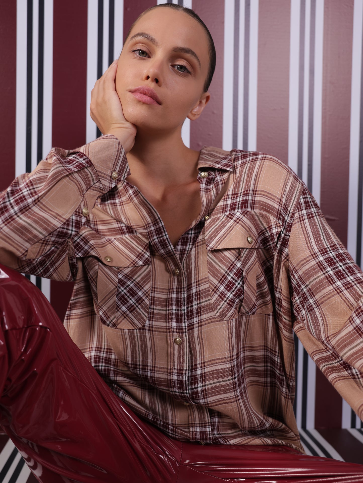 Checked Button Down Shirt