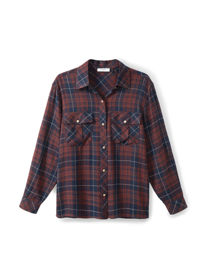 Button-down plaid shirt