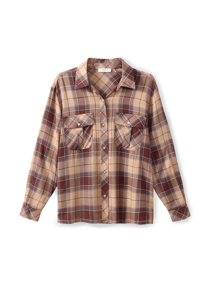 Button-down plaid shirt