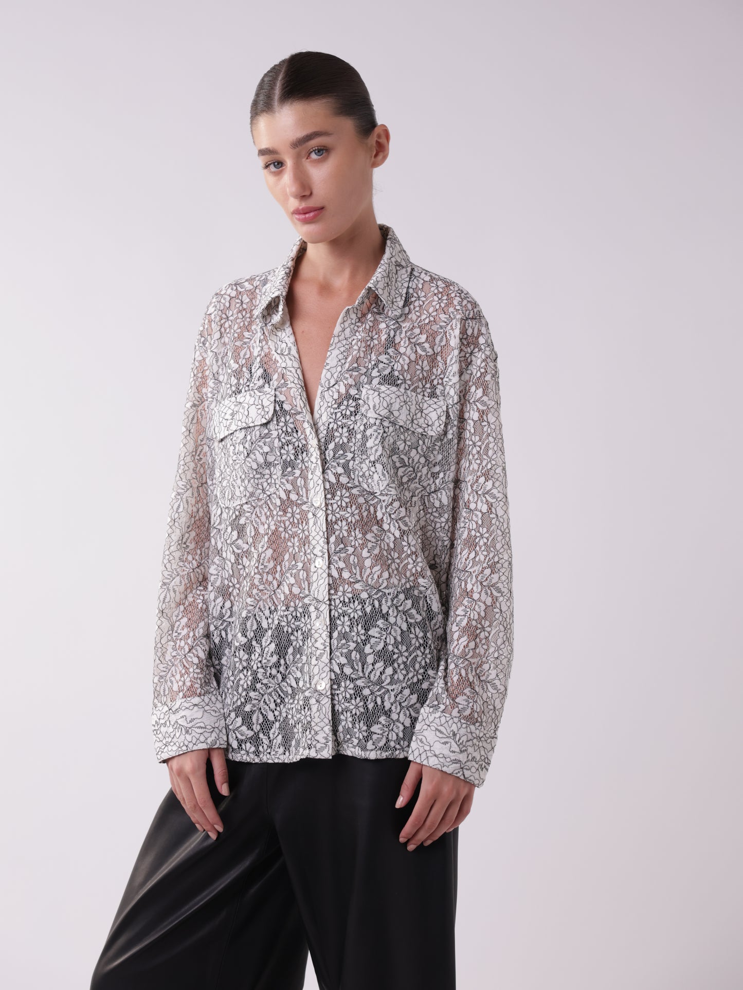 Lace Buttoned Shirt