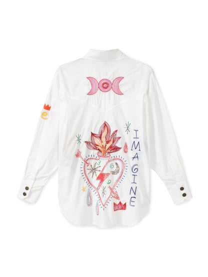 ADELYN DENIM EMB SHIRT