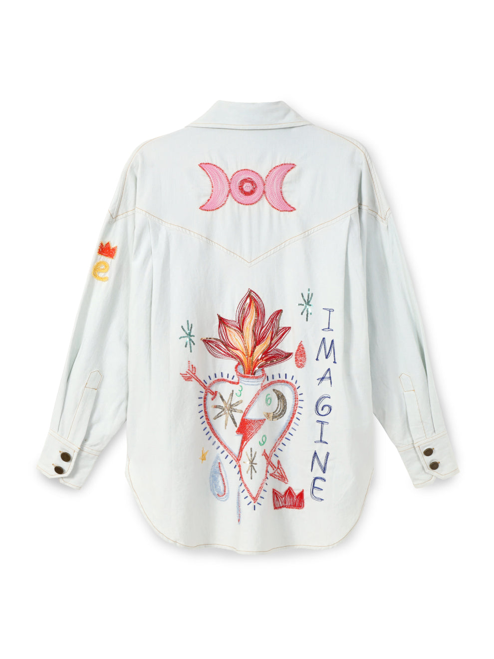 ADELYN DENIM EMB SHIRT