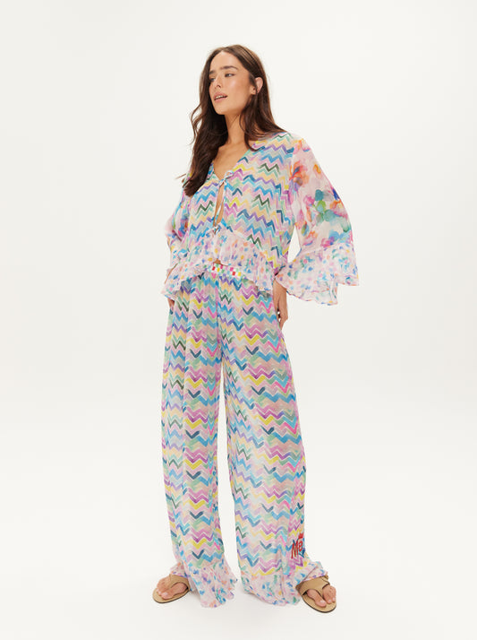 דליה חולצה קצרה עם קפלים