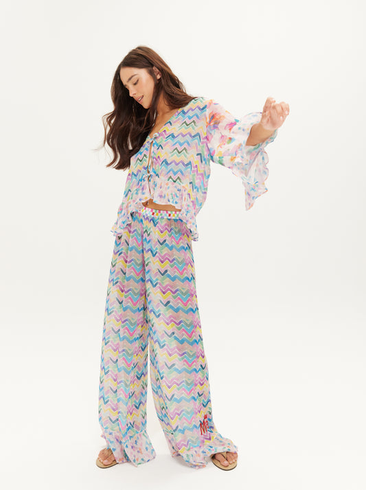 דליה חולצה קצרה עם קפלים