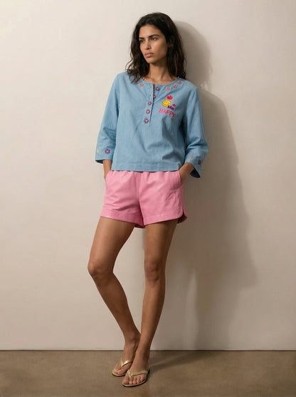 לילי חולצת ג'ינס רקומה