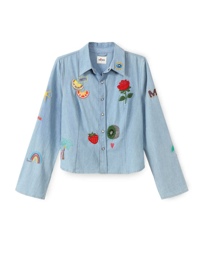 Rona Slim Fit Embroidered