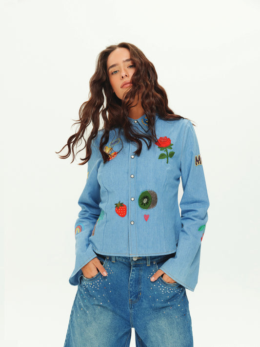 Rona Slim Fit Embroidered