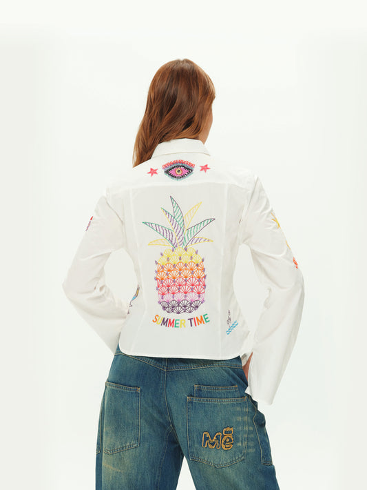 Rona Slim Fit Embroidered